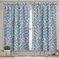 thumbnail image 2 of Ambesonne Japanese Valance & Curtain, Chevron Watercolor Art, 55"x45", Pale Blue Orange, 2 of 6