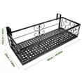 thumbnail image 2 of SEWACC Planter Racks Balcony Hanging Rack Black Metal Rectangular Storage for Homeowners 1Pack, 2 of 7