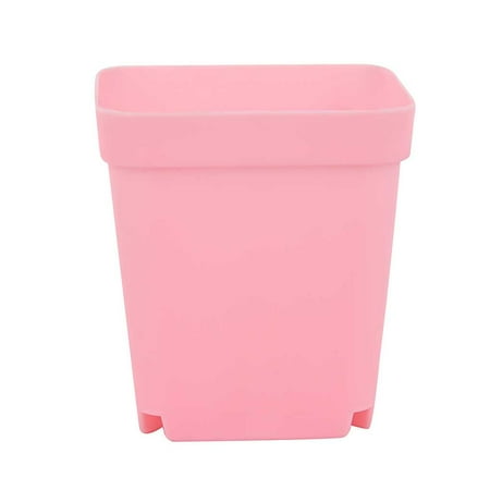 

Linyer 5 Pieces Resin Flower Pot Portable Draining Square Anti-rust Office Plant Gardening Seedling Container Vase Accessories Pink