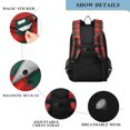 thumbnail image 4 of FORMRS School Backpack 17" Student Travel Bag with Laptop Compartment, Red and Blue Pattern, 4 of 7