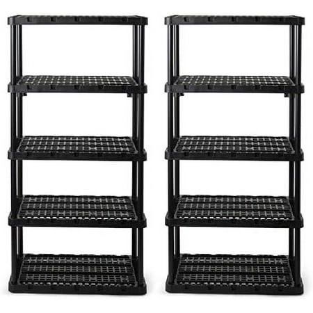 

5 Knect-- Ventilated Heavy Duty Unit 18 x 36 x 72 Organizer System for Home Garage Basement & Laundry Black