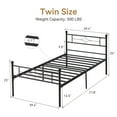 thumbnail image 3 of Twin Size Bed Frame, Sailvan Twin Bed Frame with Headboard, Platform Metal Bed Frame Twin Size with Under Bed Storage, Heavy Duty Twin Bed, No Box Spring Needed, 800 lbs Capacity, Black, 3 of 11