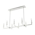 thumbnail image 6 of Hunter - Bearden 8-light Brushed Nickel, Extra Large Chandelier, Dimmable, Casual Style, Linear Shaped, for Bedrooms, Dining, Living Rooms - 19631, 6 of 9