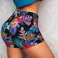 thumbnail image 4 of Naloa Tropical Palm Leaves Biker Shorts for Women Seamless Scrunch Short Women’s Yoga Shorts for Gym Running Sport Shorts - XX-Large, 4 of 9