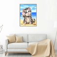 thumbnail image 2 of 5D playa gato diamante de imitación pintura Animal taladro cristal bordado costura DIY decoración interior punto de cruz Jumpingount JJ12270-00, 2 of 5