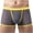 Gray, variant on IROINNID Men's Boxer Underpants Gold Dot Mesh Striped Breathable Hip Solid Color Underwear