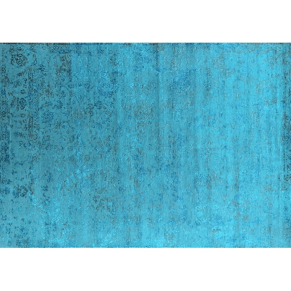 Ahgly Company Indoor Rectangle Oriental Light Blue Industrial Area Rugs, 5' x 8'