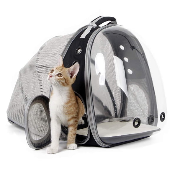 Mochila portabebés con forma de halinfer para gatos, expandible, 5,4 kg