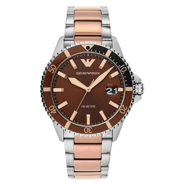 Emporio armani online two tone watch