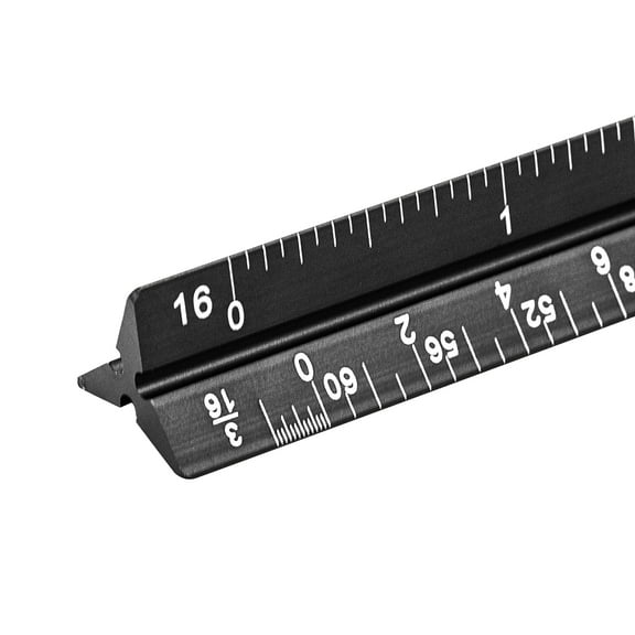 Muka Architectural Scale Ruler, Imperial Measurements 6 Inch, Pocket Size Drafting Ruler