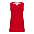 thumbnail image 4 of Tunic Tops for Women Womens Tank Tops Button V Neck Casual Cami Shirts Loose Sleeveless Camisole Blouses Summer Basic Tank Shirt Athletic Gym Yoga Shirts Streetwear, 4 of 4