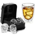 thumbnail image 1 of Bandeja para cubitos de hielo con tapa, bandeja para bebidas frías, adecuada para whisky, jugo, cócteles, café, champán, cerveza, 4 unidades 2 en 1, caja de hielo portátil para hacer esferas de hielo brillar Electrónica, 1 of 4