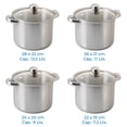 thumbnail image 2 of Juego de Ollas Altas RD Royal Cook Plata de Acero Inoxidable 8 piezas, 2 of 5