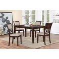 thumbnail image 2 of New Classic Gia 60" 5-Piece Rectangular Wood Dining Set with 4 Chairs in Cherry, 2 of 14