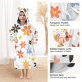 thumbnail image 3 of FORMRS Wearable Blanket Hoodie with Sleeves for Kids Cozy Flannel Sweatshirt, Colorful Retro Floral, 3 of 7