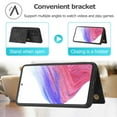 thumbnail image 3 of ELEHOLD Magnetic Wallet Case for Samsung Galaxy A53 5G,PU Leather Card Slots Stand Function Shockproof  Multi-Functional Purse Case with Wrist Strap for Samsung A53 5G,Black, 3 of 7