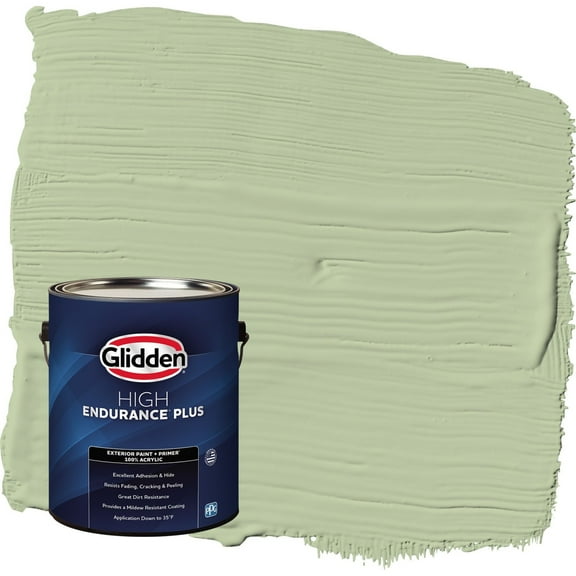 Glidden HEP Quaking Grass / Green Semi-Gloss Exterior Paint with Primer, 1 Gallon