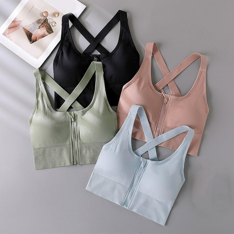 TOWED22 Plus Size Bras,Women's High Impact Removable Pads Sports Bra  Underwire Full Coverage Support Workout Running Bra,Grey