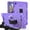 Purple, variant on ELEHOLD Case for Samsung Galaxy Tab A8 10.5 (2022), Shockproof Case with 360°Rotating Adjustable Shoulder Hand Strap & Stand,Black