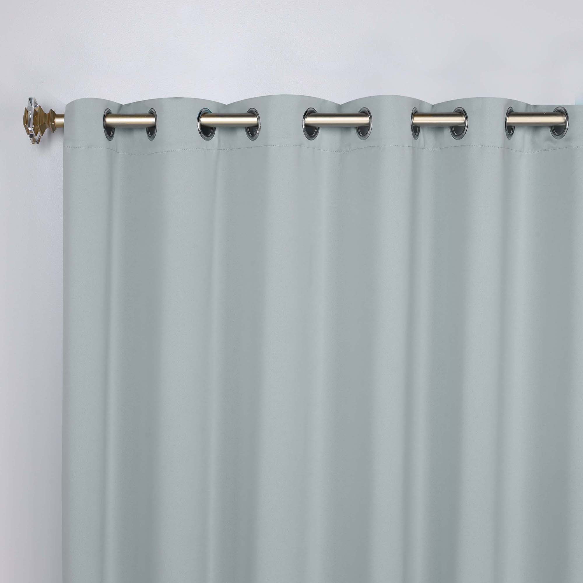 Superior Blackout Solid Light Filtering Grommet Curtain Panel Set, 70" x 108", Stone Blue