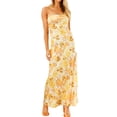 thumbnail image 1 of Vestido largo Realtix con estampado de satén de verano sin espalda para mujer, 1 of 5