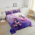 thumbnail image 4 of Erosebridal Animal Hummingbird Comforter Sets,Colorful Floral Comforters & Duvets,Bird Bedroom Decor,Breathable,Reversible,2pcs, 4 of 7