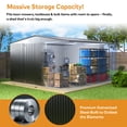 thumbnail image 4 of EasyHawk 14 ft x 12 ft Heavy-Duty Steel Metal Outdoor Storage Shed with Lockable Doors, Garden Shed for Backyard, 4 of 9
