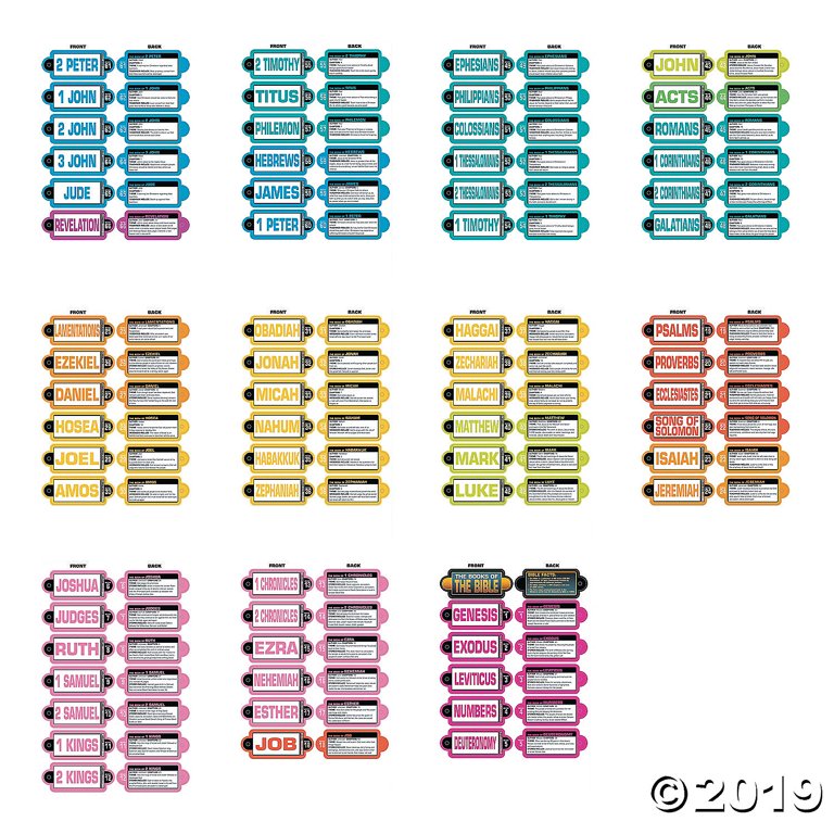 Books Of The Bible Information Cards - Educational - 12 Pieces - Walmart.com for Books Of The Bible Cards Free Printable