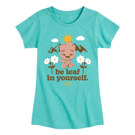 Marvel Guardians of the Galaxy - Be Leaf In Yourself - Toddler And Youth Girls Fitted Short Sleeve Graphic T-Shirt