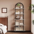 thumbnail image 1 of 71 - pulgada de altura arched estante: 5 - tier con metal frame, freestanding para exposición rack abiertos estante para dormitorio, sala de estar, y oficina, 1 of 6