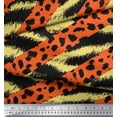 thumbnail image 2 of Soimoi Yellow Poly Georgette Fabric Leopard & Wild Animal Skin Print Sewing Fabric BTY 52 Inch Wide, 2 of 3
