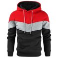 thumbnail image 1 of Sudadera deportiva holgada, transpirable y con diseño de bloques de color para correr, color rojo, para hombre, 1 of 5