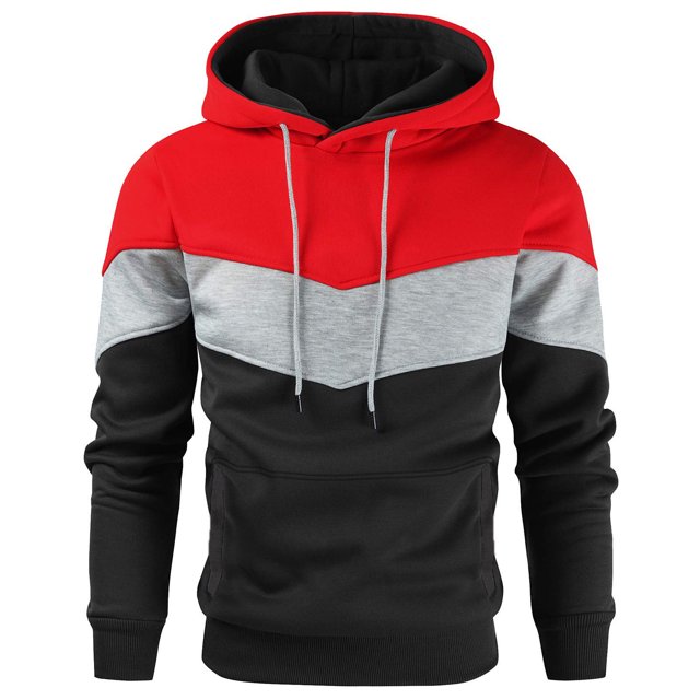 Sudadera deportiva holgada, transpirable y con diseño de bloques de color para correr, color rojo, para hombre