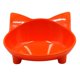 thumbnail image 1 of Cuenco para comida y agua con forma de orejas de gato, antideslizante, ancho naranja, 1 of 9