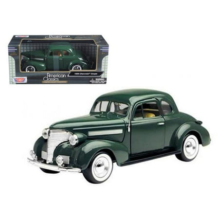 1939 Ford Coupe - 1 by 24 1939 Chevrolet Coupe Diecast Model Car - Green