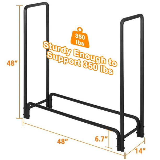 KingSo Firewood Log Rack 4/8/12ft Wood Storage Holder for Ourdoor Patio Fireplace