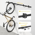 thumbnail image 3 of monTEK 6-Bike Wall Mount Garage Rack, Adjustable Heavy-Duty Steel Bike Storage, 78.5 in Rail, Supports Up to 330 lb, Space-Saving Indoor Bicycle Rack, 3 of 10