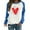 Blue, variant on WXLWZYWL Trendy Sweatshirts For Women 2023 Women Long Sleeves Casual Valentine'S Day Printing Round Neck Sweatshirt Crewneck Pullover Tunic Tops