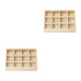 thumbnail image 3 of Thinsony Jewelry Display Tray Case Beads Holder Ladies Bangles Gemstone Stackable 12grids 7.87x5.91x1.38 Inch 2Set, 3 of 6