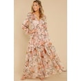 thumbnail image 5 of New Floral Womens Dresses Fashion Sexy Deep V-Neck Long-Sleeved Dress Drape Cardigan Long Skirt, 5 of 6