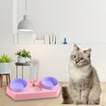 thumbnail image 6 of hengtong Dot Bowls Drink Cat Food Dishes Pet Feeding Station Detachable Non Slip three pink, 6 of 9