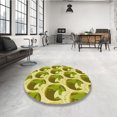 thumbnail image 4 of Ahgly Company Machine Washable Indoor Rectangle Transitional Dark Yellow Green Area Rugs, 2' x 5', 4 of 7