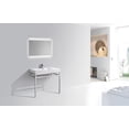 thumbnail image 4 of KubeBath Haus 36" Stainless Steel Console w/ White Acrylic Sink - Chrome, 4 of 5