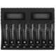 thumbnail image 1 of Muyoka Cargadores de batería de 8 ranuras Cargadores de baterías recargables AA AAA 1.2V 2000mA Smart 8 Bay AA AAA Cargador de batería con LCD Pantalla de alimentación inteligente Resistencia a altas Muyoka Hogar, 1 of 7