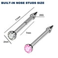 thumbnail image 2 of 4-Pack Nose Piercing Kit, Disposable Self Piercing Kit with Built-in Nose Studs, Very Safe Nose Piercing Gun, Simple and Convenient Operation, Ideal for Family Use (White + Pink), 2 of 5