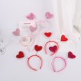 thumbnail image 2 of Diadema de amor para el día de San Valentín, diadema con lentejuelas, fiesta, lugar pintoresco, concierto, diadema de primavera para adultos con forma de corazón, material duradero, 2 of 6