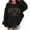 Black, variant on FAOWME Girls Graphic Prints Sweatshirt Crewneck Long Sleeve Cute Drop Shoulder Pullover Tops Red 4-5 Years