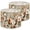 Color 5, variant on Linen Drum Lamp Shades Hand Drawn Garden Design Warm Beige Vintage Floral Boho 13" x 13" x 10" Lampshade for Table Lamps Floor Lamps Lamp Shade Replacement Easy Assembly Required