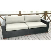 Nevis Sofa - White - Canvas Natural Sunb
