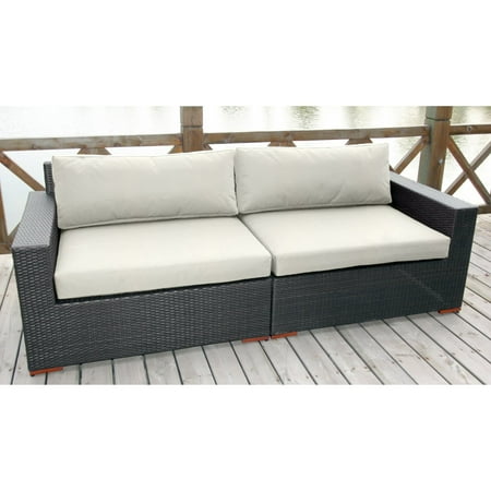 Nevis Sofa - White - Canvas Natural Sunb